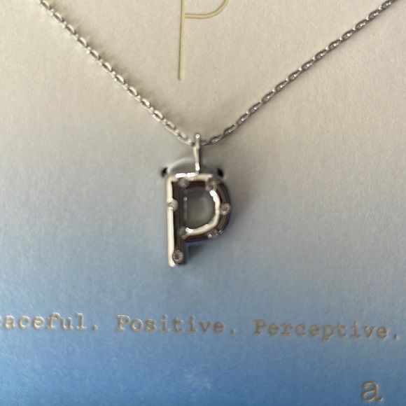 P initial pendant silver 16 inch necklace - Picture 3 of 3